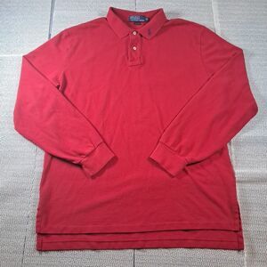 Polo Ralph Lauren Shirt Mens XL Long Sleeve Polo Solid Classic Small Pony
